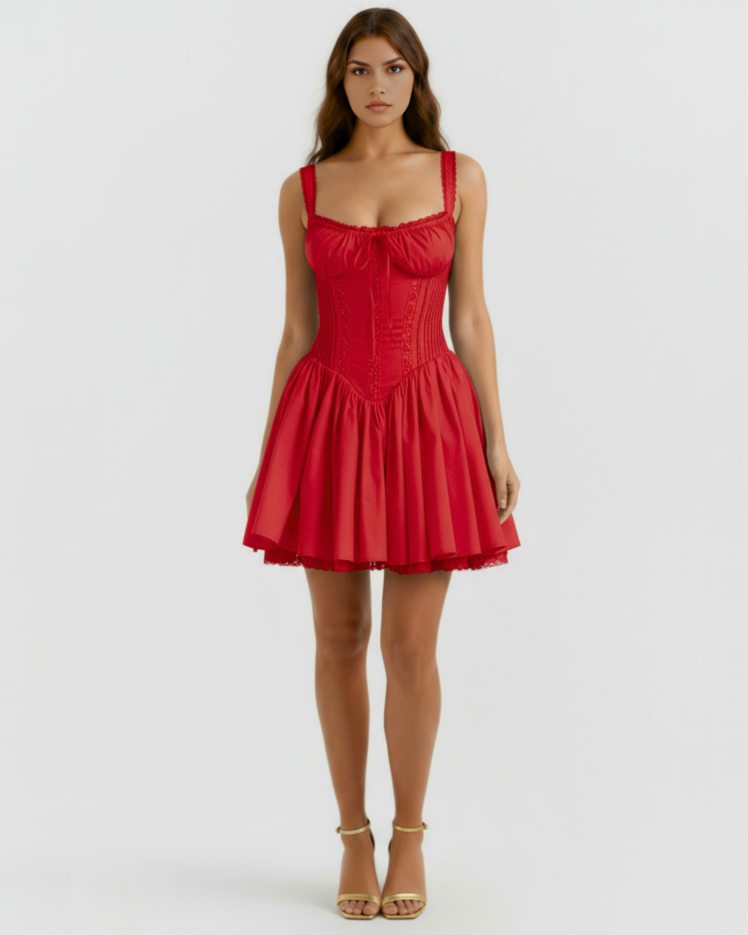 Caitlin | Red Corset Mini Dress Women