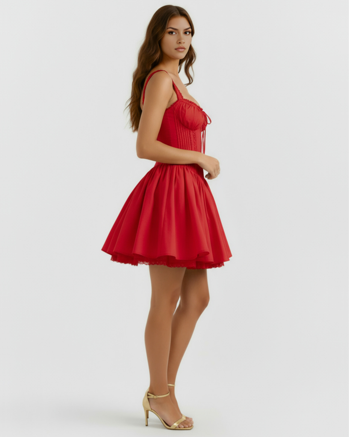 Caitlin | Red Corset Mini Dress Women