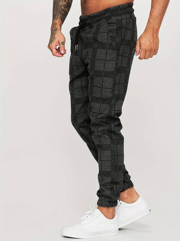 Check Print Joggers | Slim Fit with Tapered Ankle