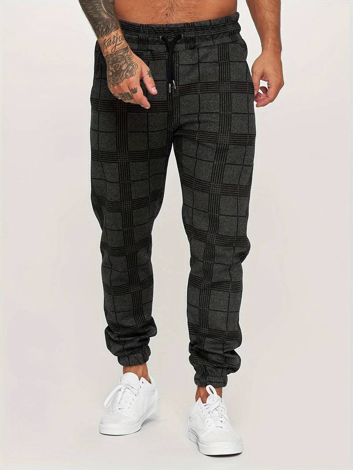 Check Print Joggers | Slim Fit with Tapered Ankle