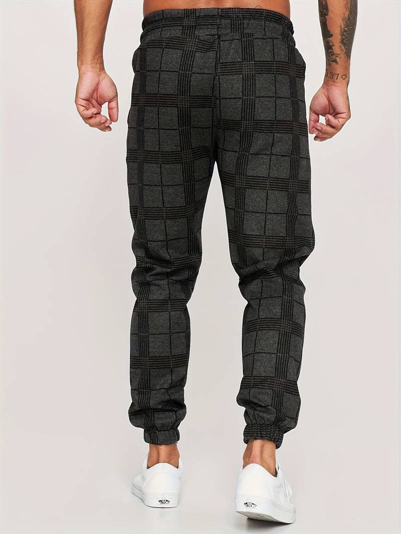 Check Print Joggers | Slim Fit with Tapered Ankle