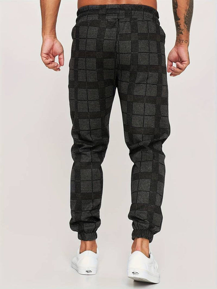 Check Print Joggers | Slim Fit with Tapered Ankle