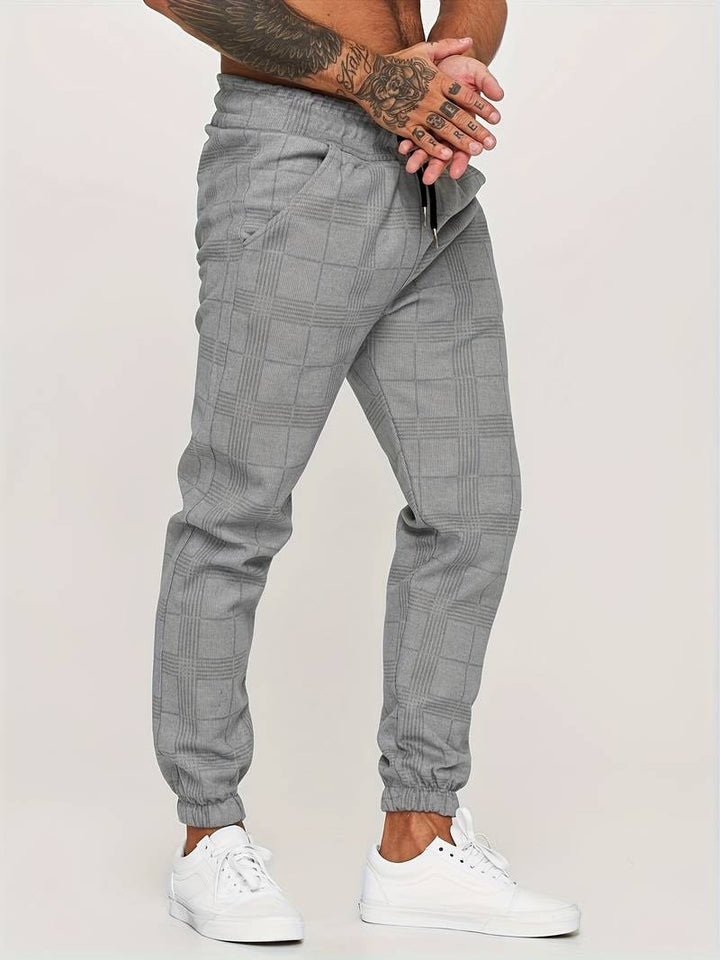 Check Print Joggers | Slim Fit with Tapered Ankle