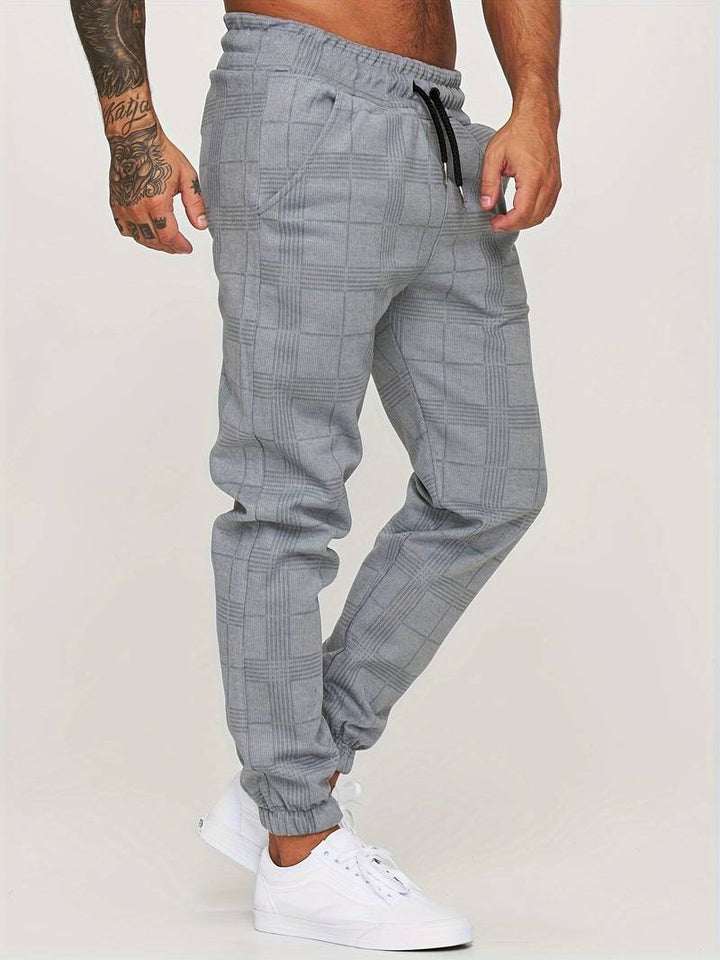 Check Print Joggers | Slim Fit with Tapered Ankle