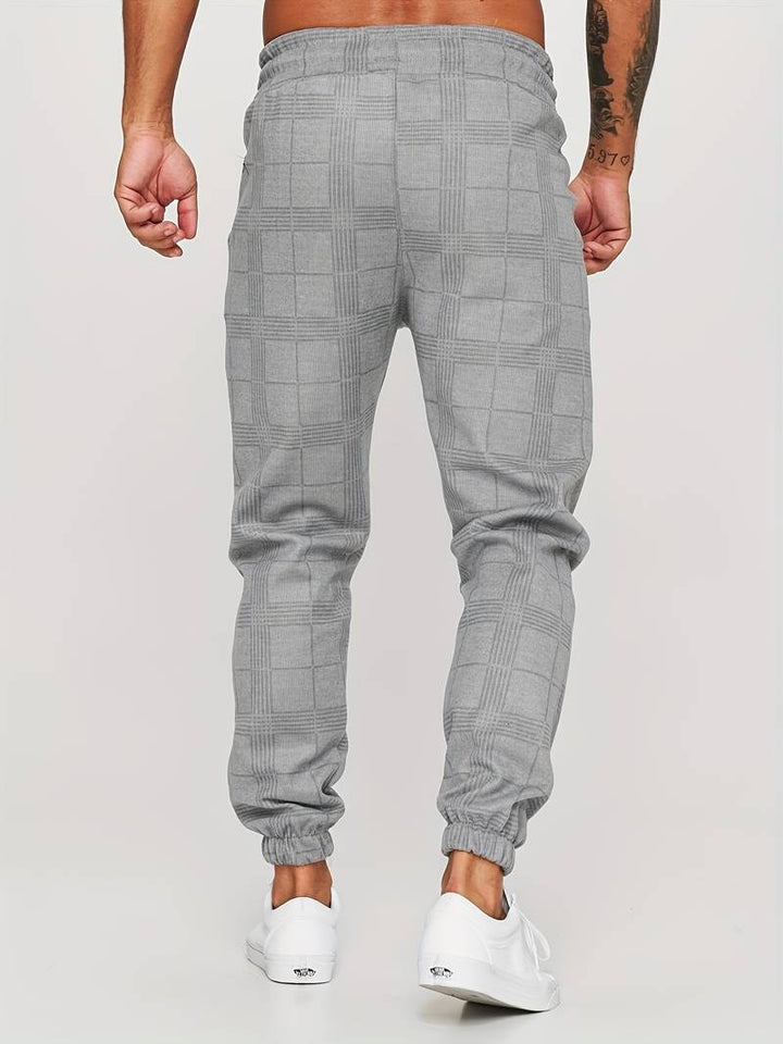 Check Print Joggers | Slim Fit with Tapered Ankle
