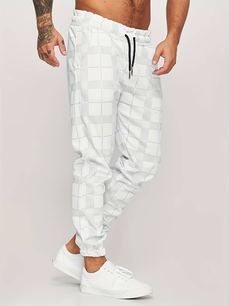 Check Print Joggers | Slim Fit with Tapered Ankle