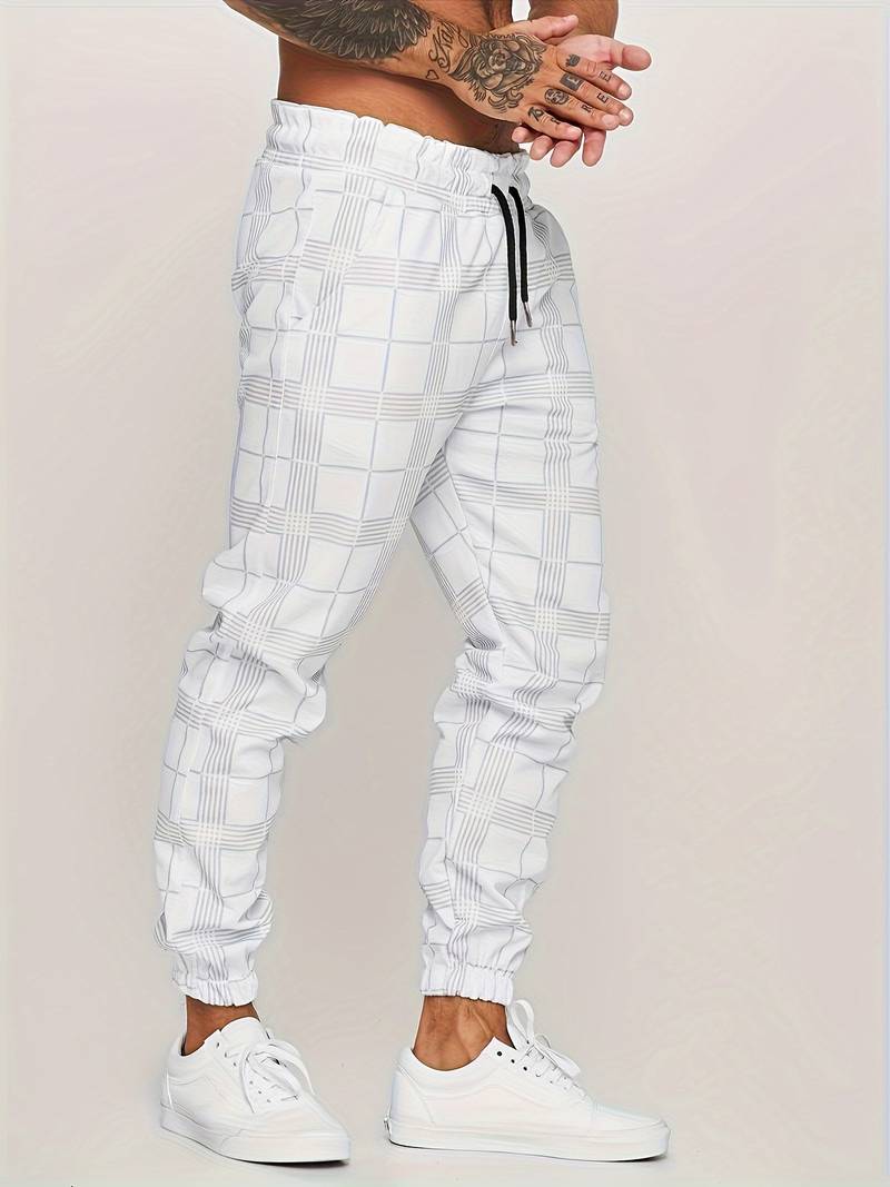 Check Print Joggers | Slim Fit with Tapered Ankle