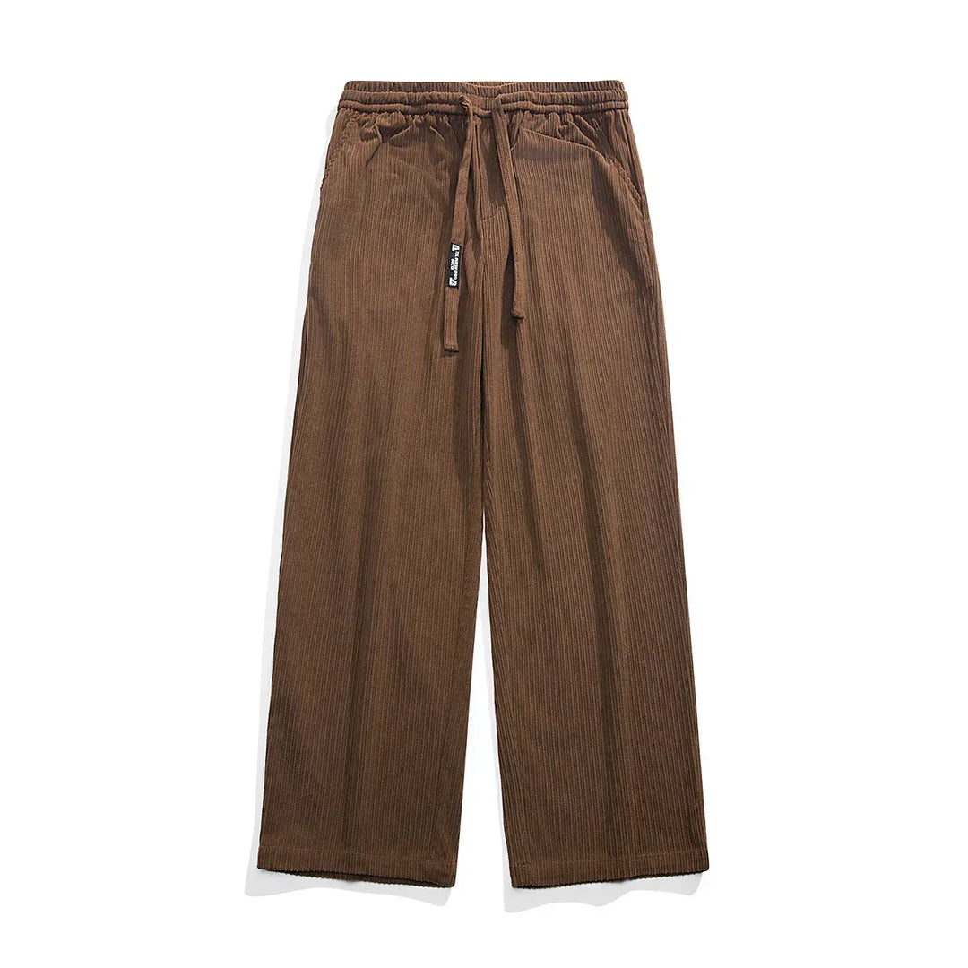 Corduroy Sweatpants Baggy Drawstring