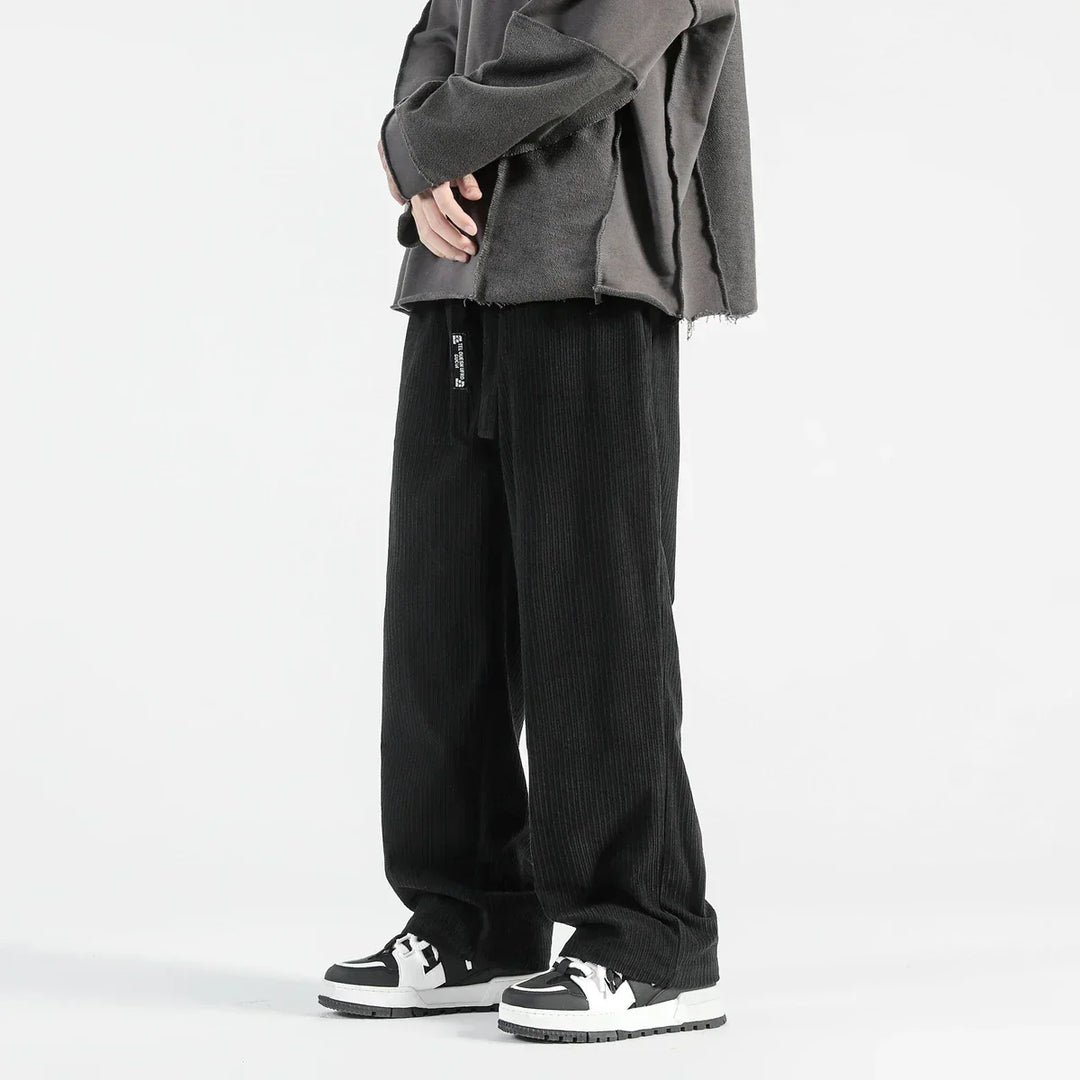 Corduroy Sweatpants Baggy Drawstring