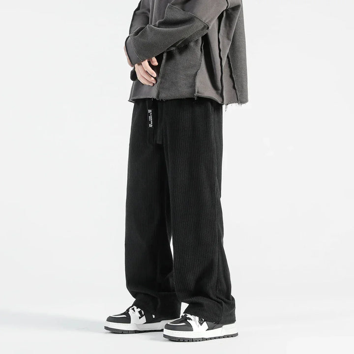 Corduroy Sweatpants Baggy Drawstring