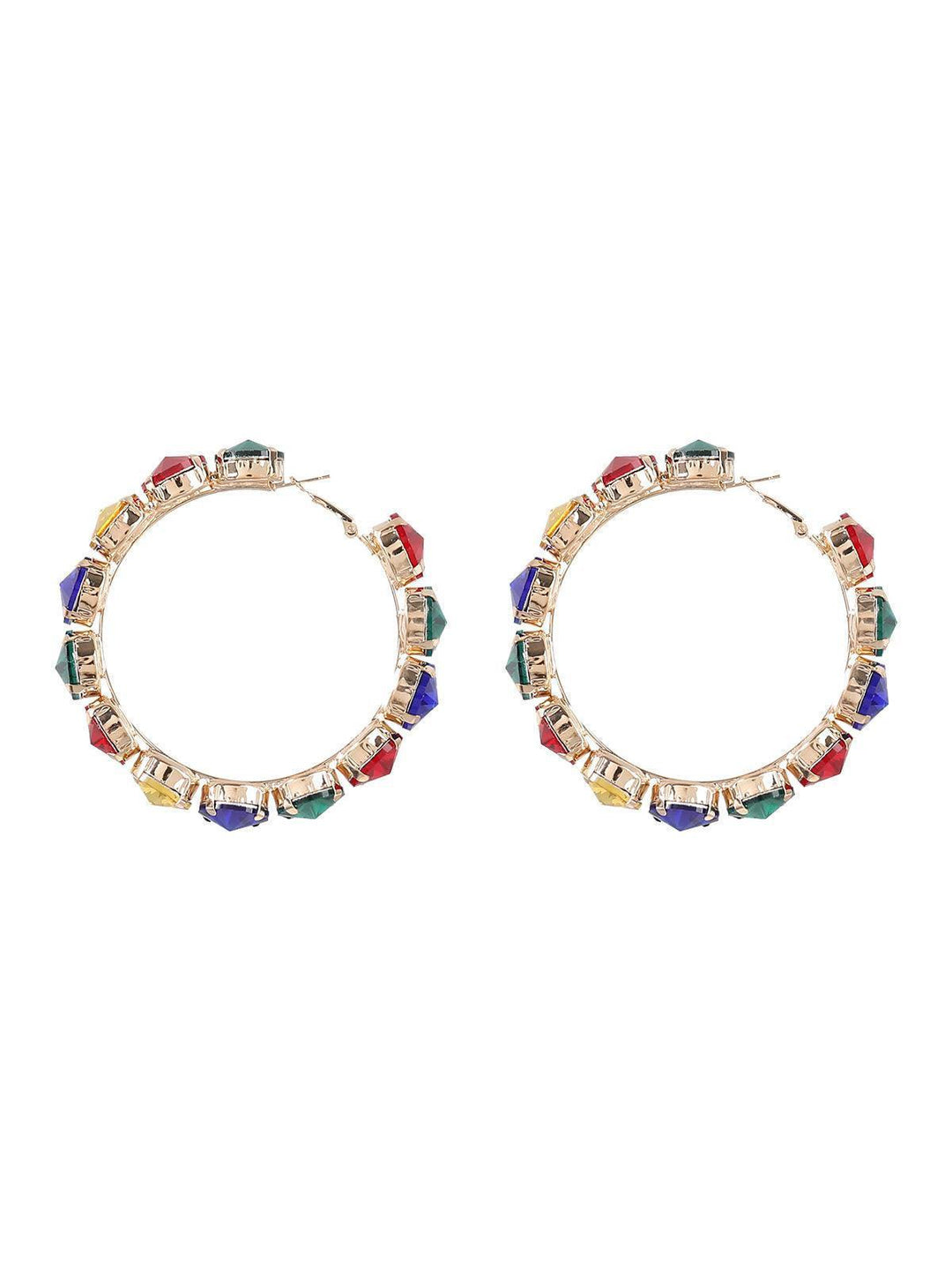 Ellen | Multicolor Crystal Hoop Earrings