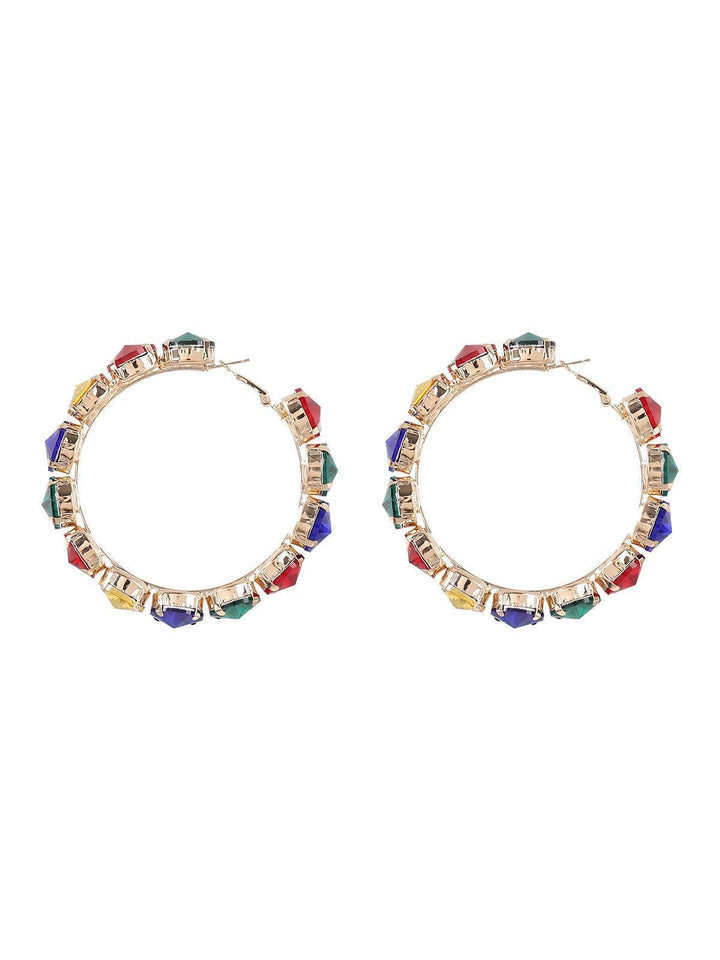 Ellen | Multicolor Crystal Hoop Earrings
