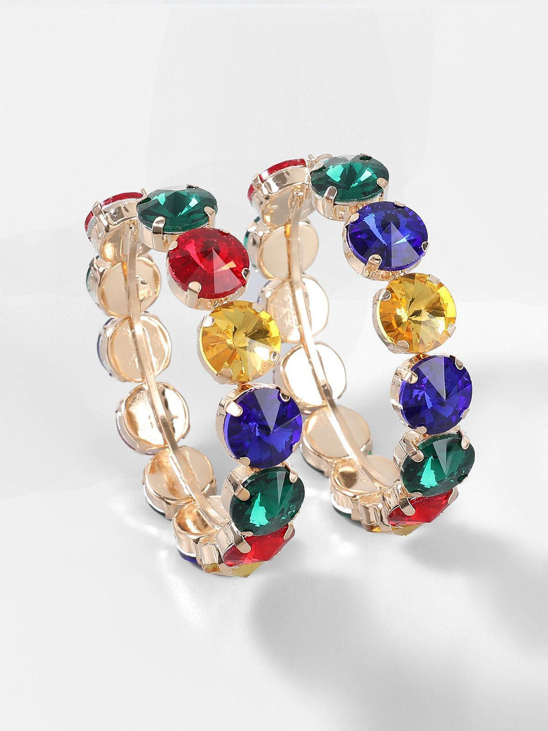 Ellen | Multicolor Crystal Hoop Earrings