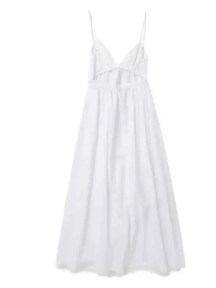 Ivy | White Backless Maxi Dress Women
