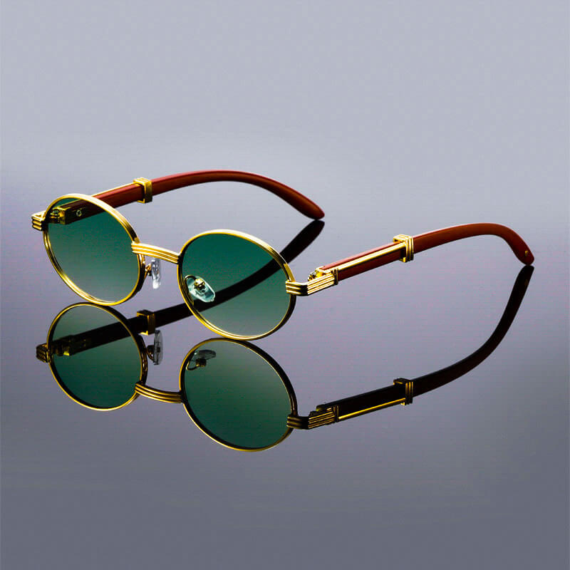 Kendall | Retro Oval Frame Mens Sunglasses