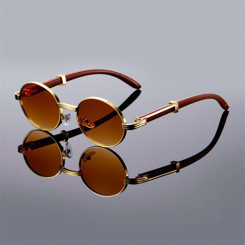 Kendall | Retro Oval Frame Mens Sunglasses
