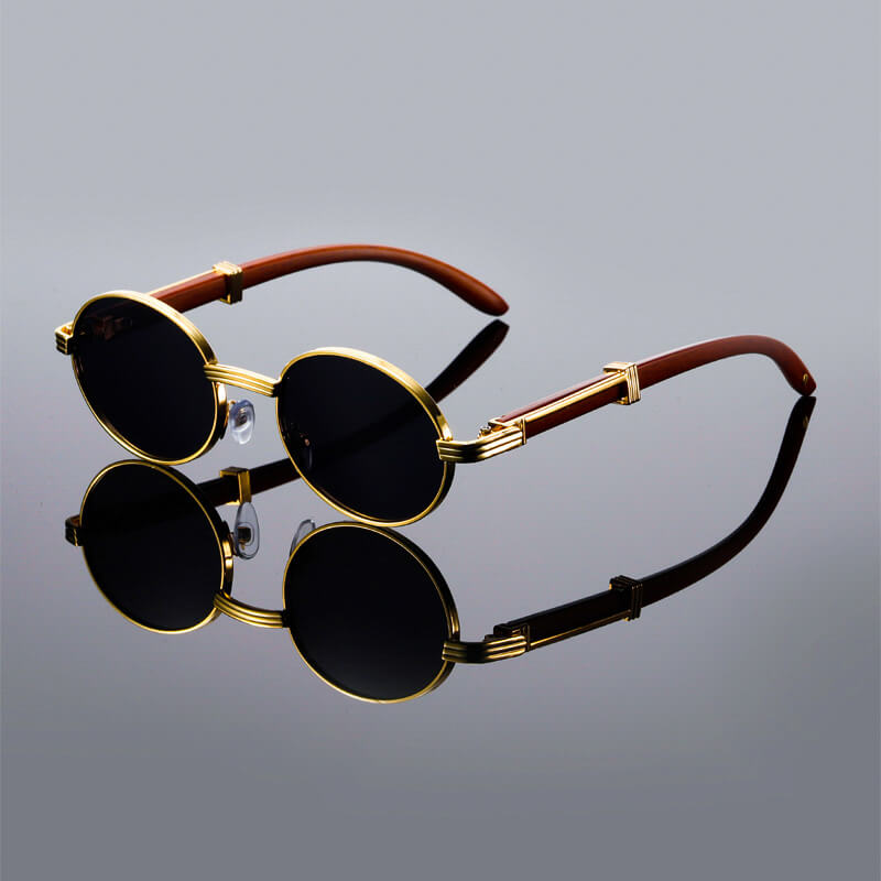 Kendall | Retro Oval Frame Mens Sunglasses
