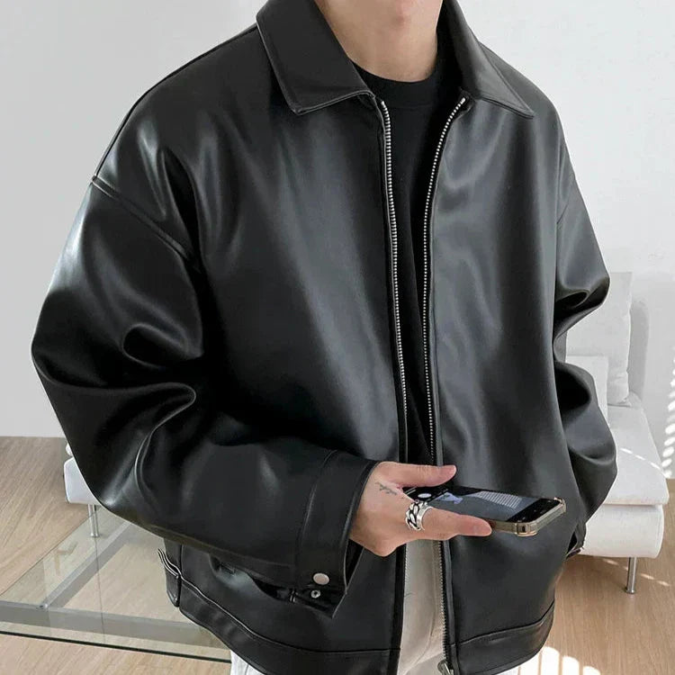 Men’s Biker Jacket | Oversized Zip Up
