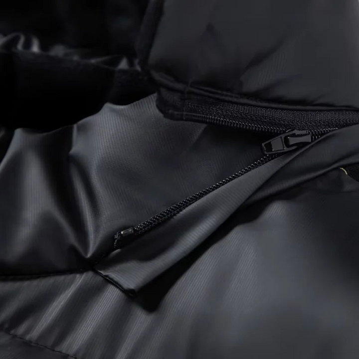 Men’s Hooded Puffer Jacket | Padded Zip Up Hybrid Winter Coat