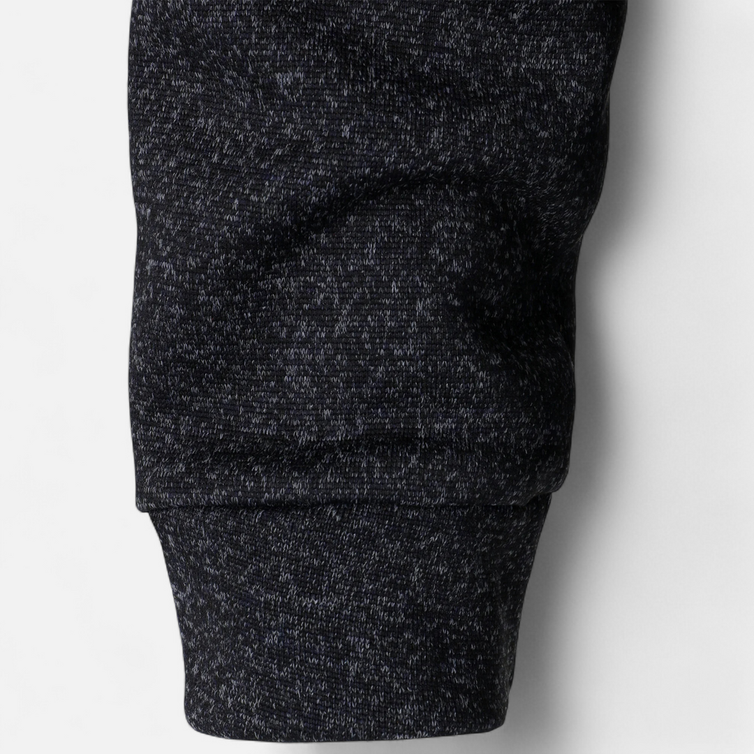 Men’s Knitted Jumper | Stand Collar Half Button Pullover With Elbow Patches