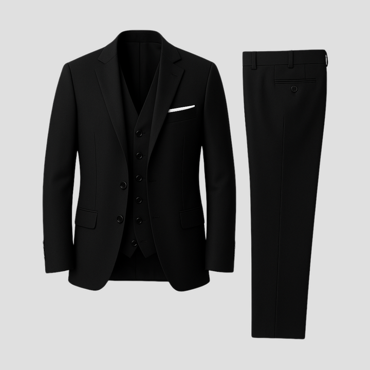 Men’s Suit Waistcoat And Trousers | Three Piece Slim Fit Formal Set With Blazer