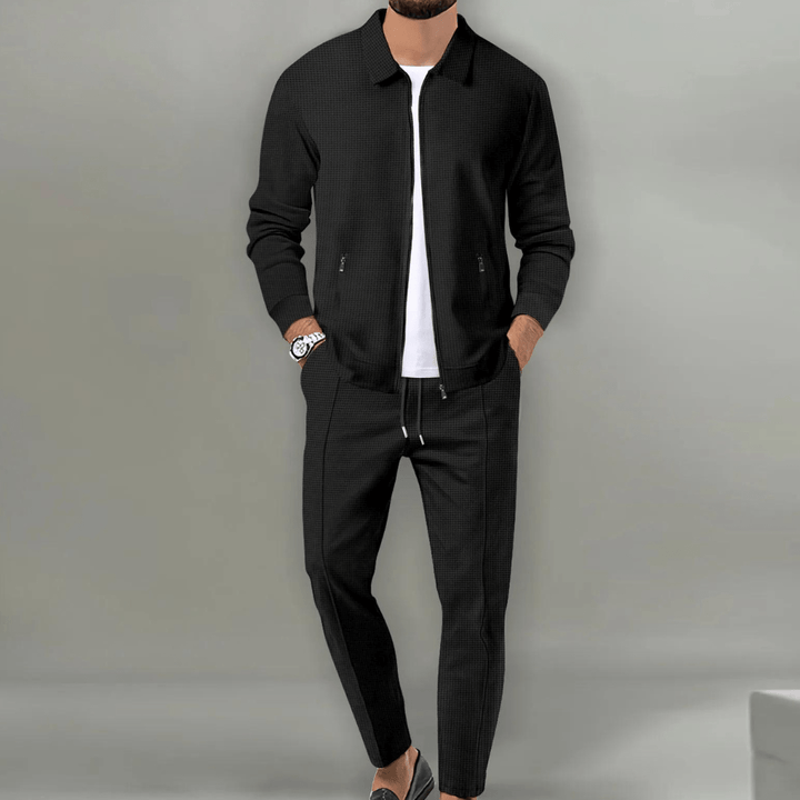 Men’s Tracksuit Two Piece Zip Jacket And Trousers Set | For Smart Casual And Travel