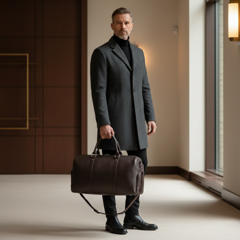 Morgan | Black Bags Leather Duffle Travel Bag