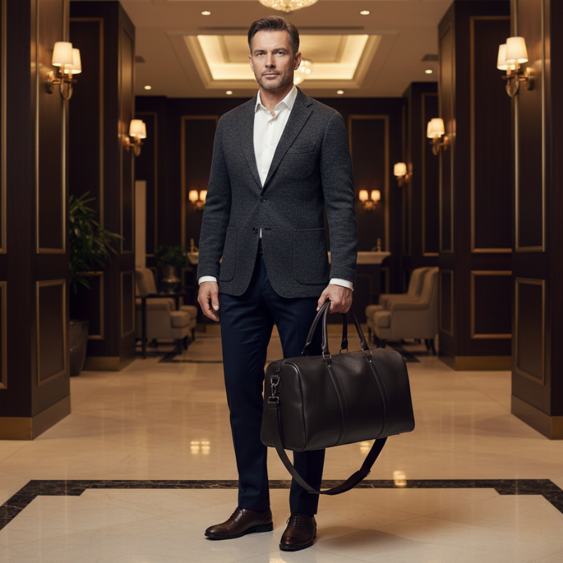 Morgan | Black Bags Leather Duffle Travel Bag