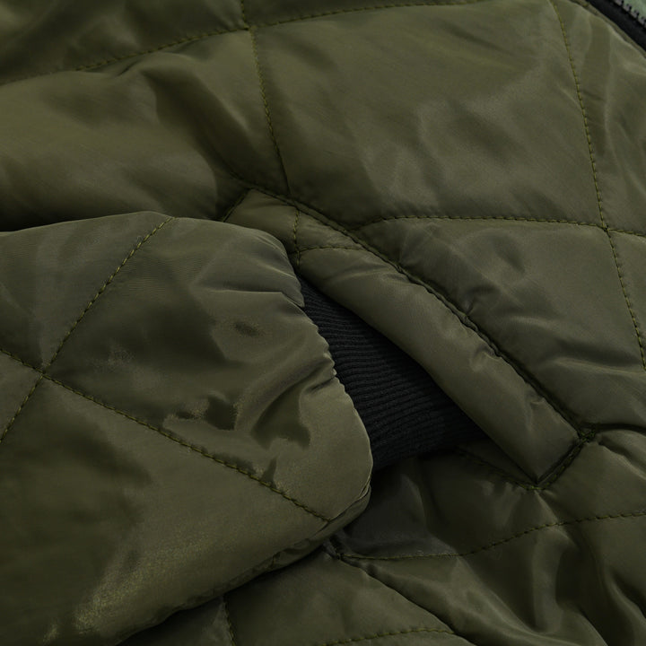 Quilted Bomber Jacket | Zip Front Classic Fit