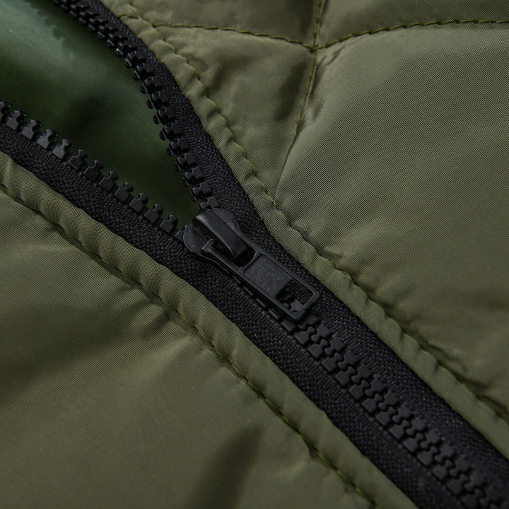 Quilted Bomber Jacket | Zip Front Classic Fit