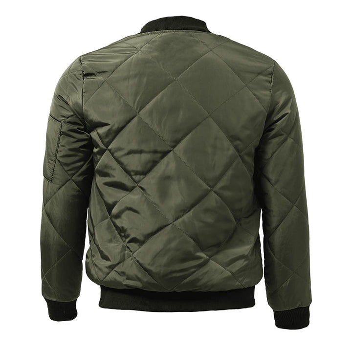 Quilted Bomber Jacket | Zip Front Classic Fit