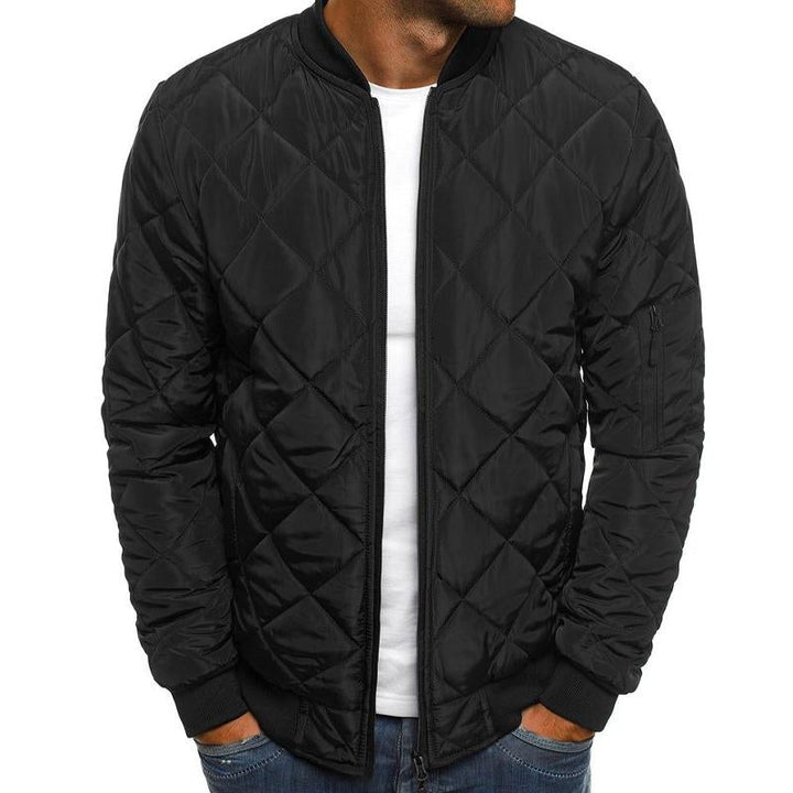 Quilted Bomber Jacket | Zip Front Classic Fit